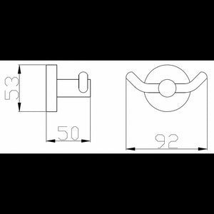 Set 2 ganci appendiabiti doppi COLORADO in ottone dorato 9,2x 5,3x5 cm