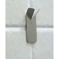 Set di 2 ganci appendiabiti doppi NIVA in acciaio inox con adesivo 4,8 x8,5 x2,2 cm