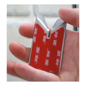 Set di 2 ganci appendiabiti doppi NIVA in acciaio inox con adesivo 4,8 x8,5 x2,2 cm