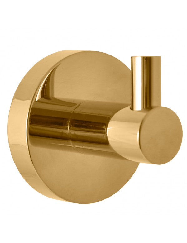 Set 2 ganci appendiabiti singoli COLORADO in ottone dorato spazzolato 5,3 cm