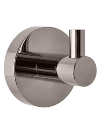 Set 2 ganci appendiabiti singoli COLORADO in metallo ottone grigio lucido 5,3 cm