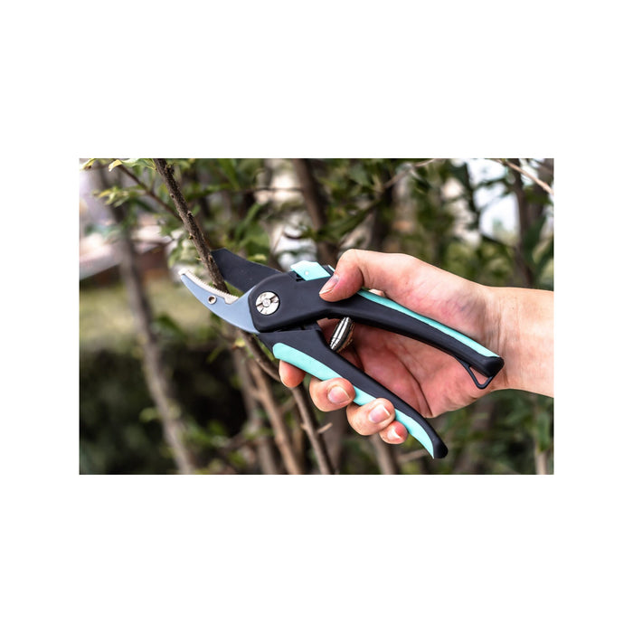 Set di 2 forbici da potatura - Suan - Lama dritta e lama a incudine - Acciaio