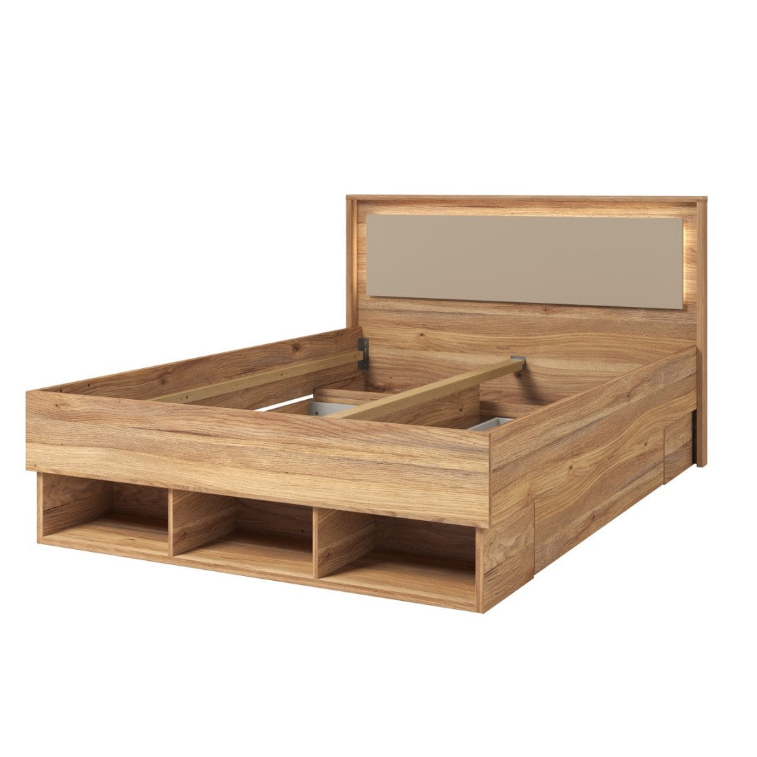 Set di 2 cassetti per letto VOX colore rovere e bianco