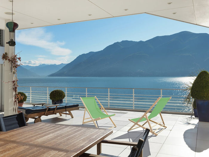 Set di 2 sedie a sdraio in legno "Chilean" - 107 x 56.5 x 81 cm - Verde