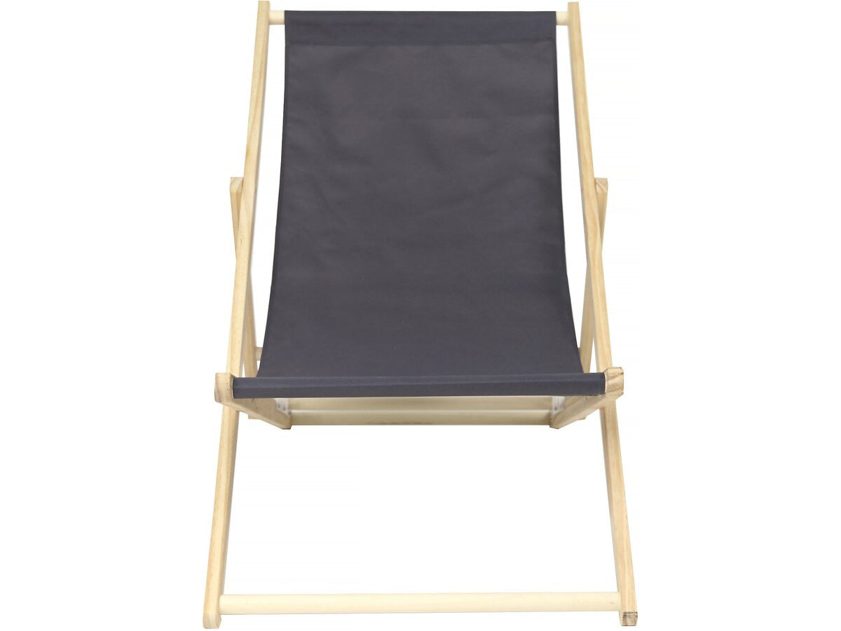 Set di 2 sedie a sdraio in legno "Chilean" - 107 x 56.5 x 81 cm - Grigio