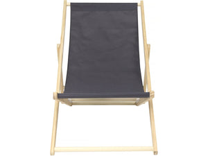 Set di 2 sedie a sdraio in legno "Chilean" - 107 x 56.5 x 81 cm - Grigio