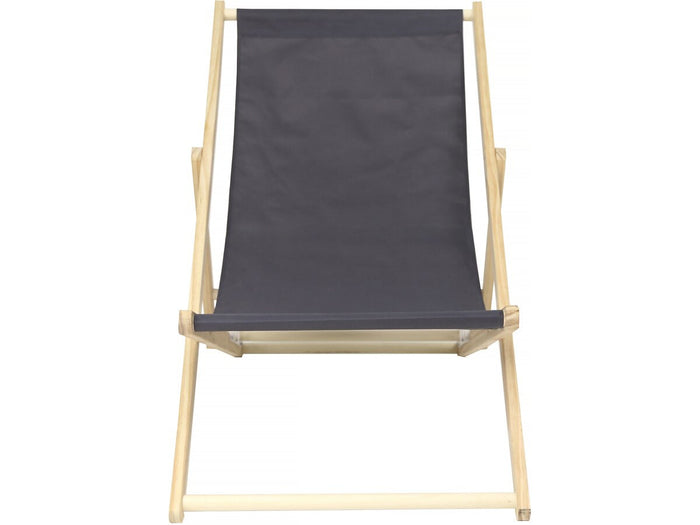 Set di 2 sedie a sdraio in legno "Chilean" - 107 x 56.5 x 81 cm - Grigio