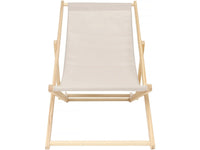 Set di 2 sedie a sdraio in legno "Chilean" - 107 x 56.5 x 81 cm Ecru