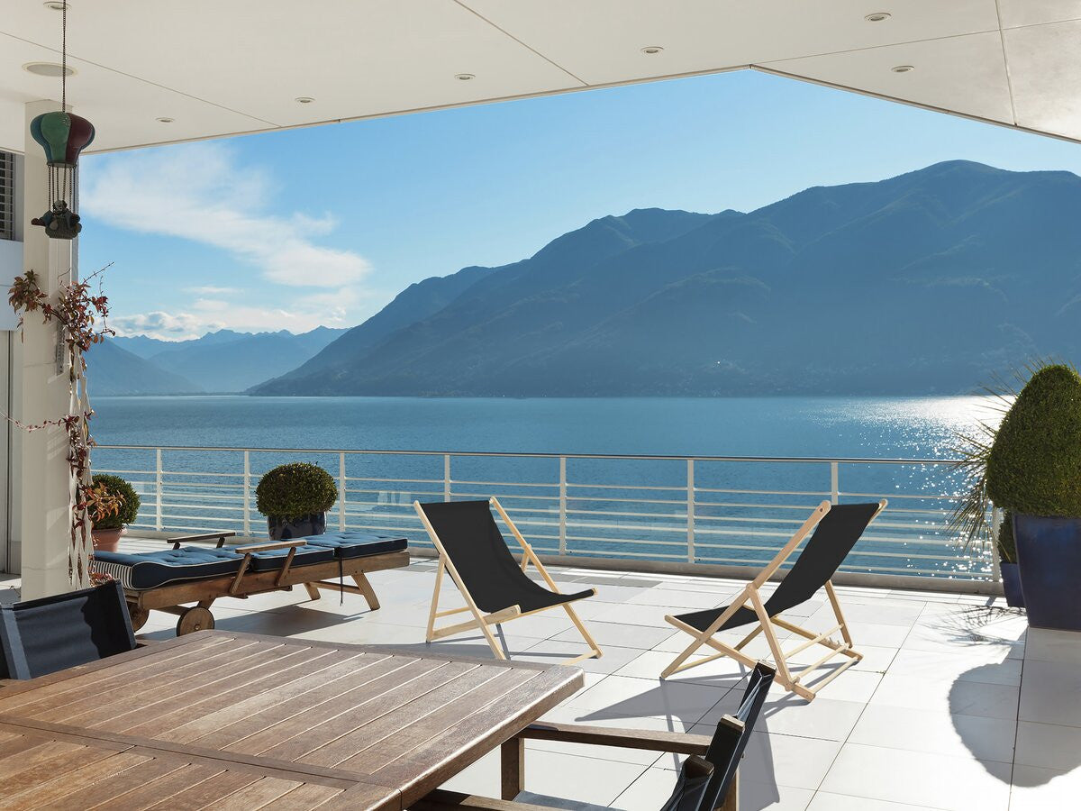 Set di 2 Transat di legno "Chilienne" - Nero