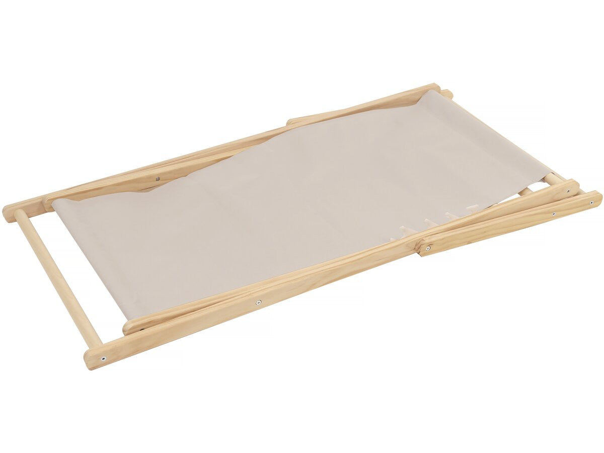 Set di 2 sedie a sdraio in legno "Chilean" - 107 x 56.5 x 81 cm Ecru