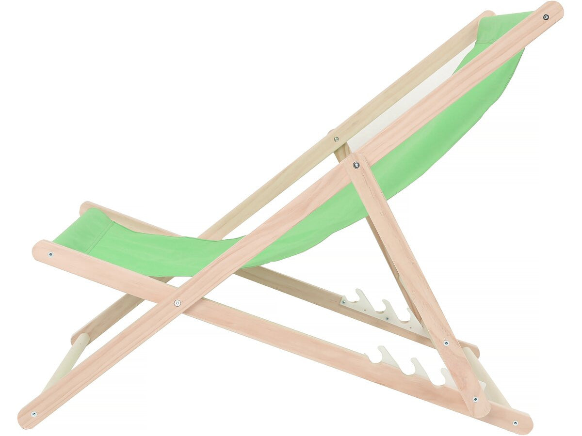 Set di 2 sedie a sdraio in legno "Chilean" - 107 x 56.5 x 81 cm - Verde