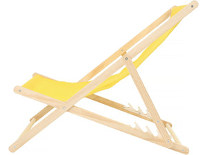 Set di 2 sedie a sdraio in legno "Chilean" - 107 x 56.5 x 81 cm - Giallo
