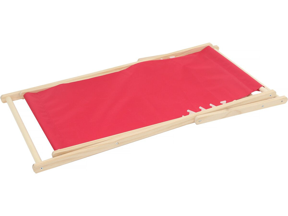 Set di 2 sedie a sdraio in legno "Chilienne" - 107 x 56,5 x 81 cm - Rosso