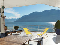 Set di 2 sedie a sdraio in legno "Chilean" - 107 x 56.5 x 81 cm - Giallo