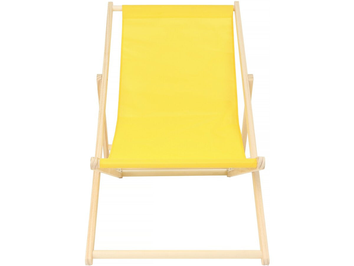 Set di 2 sedie a sdraio in legno "Chilean" - 107 x 56.5 x 81 cm - Giallo