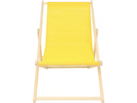 Set di 2 sedie a sdraio in legno "Chilean" - 107 x 56.5 x 81 cm - Giallo