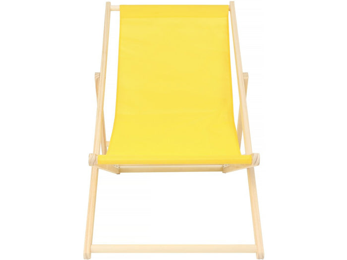Set di 2 sedie a sdraio in legno "Chilean" - 107 x 56.5 x 81 cm - Giallo