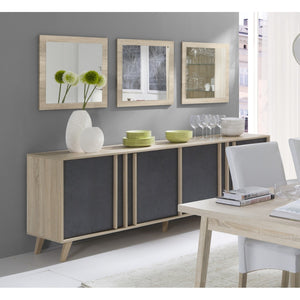 Set di 3 specchi MALMO colore sonoma 60x60x3