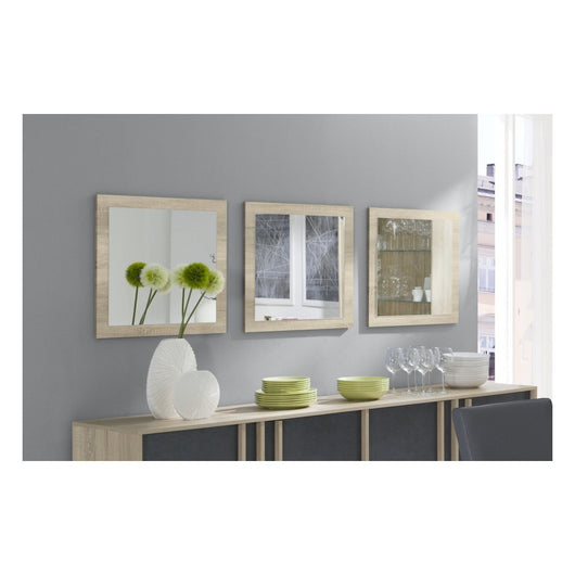 Set di 3 specchi MALMO colore sonoma 60x60x3