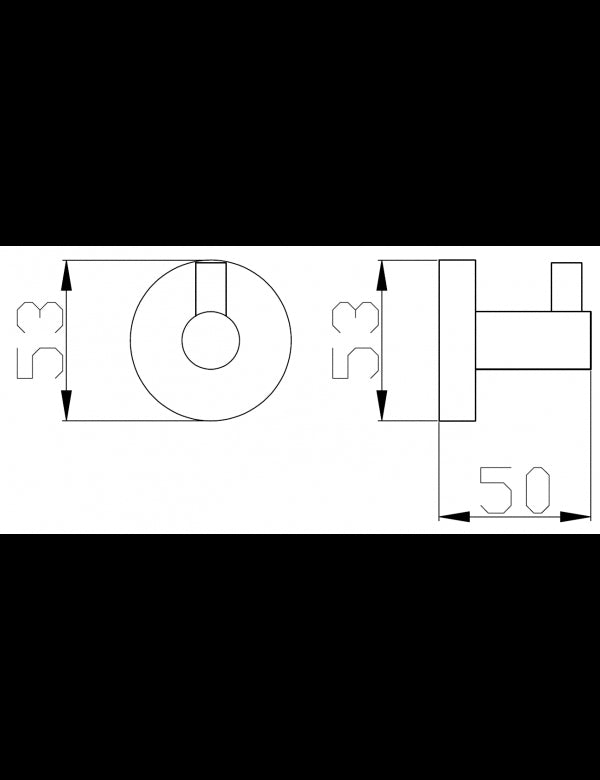 Set 2 ganci appendiabiti singoli COLORADO in ottone dorato 5,3 cm