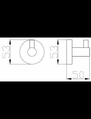 Set 2 ganci appendiabiti singoli COLORADO in ottone cromato 5,3 cm