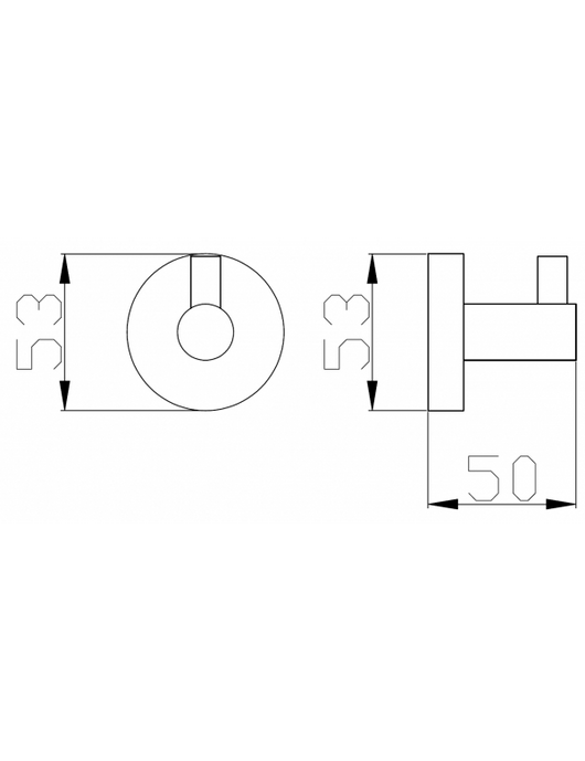 Set di 2 ganci appendiabiti singoli COLORADO in ottone oro rosa lucido 5,3 cm