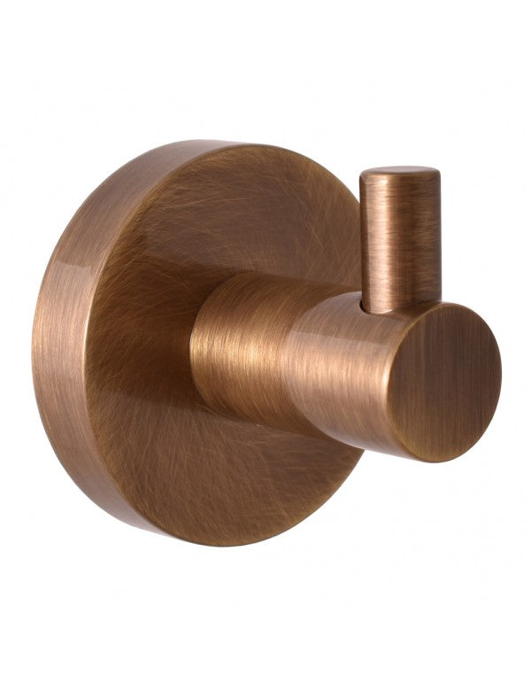 Set di 2 ganci appendiabiti semplici COLORADO in ottone bronzo 5,3 cm