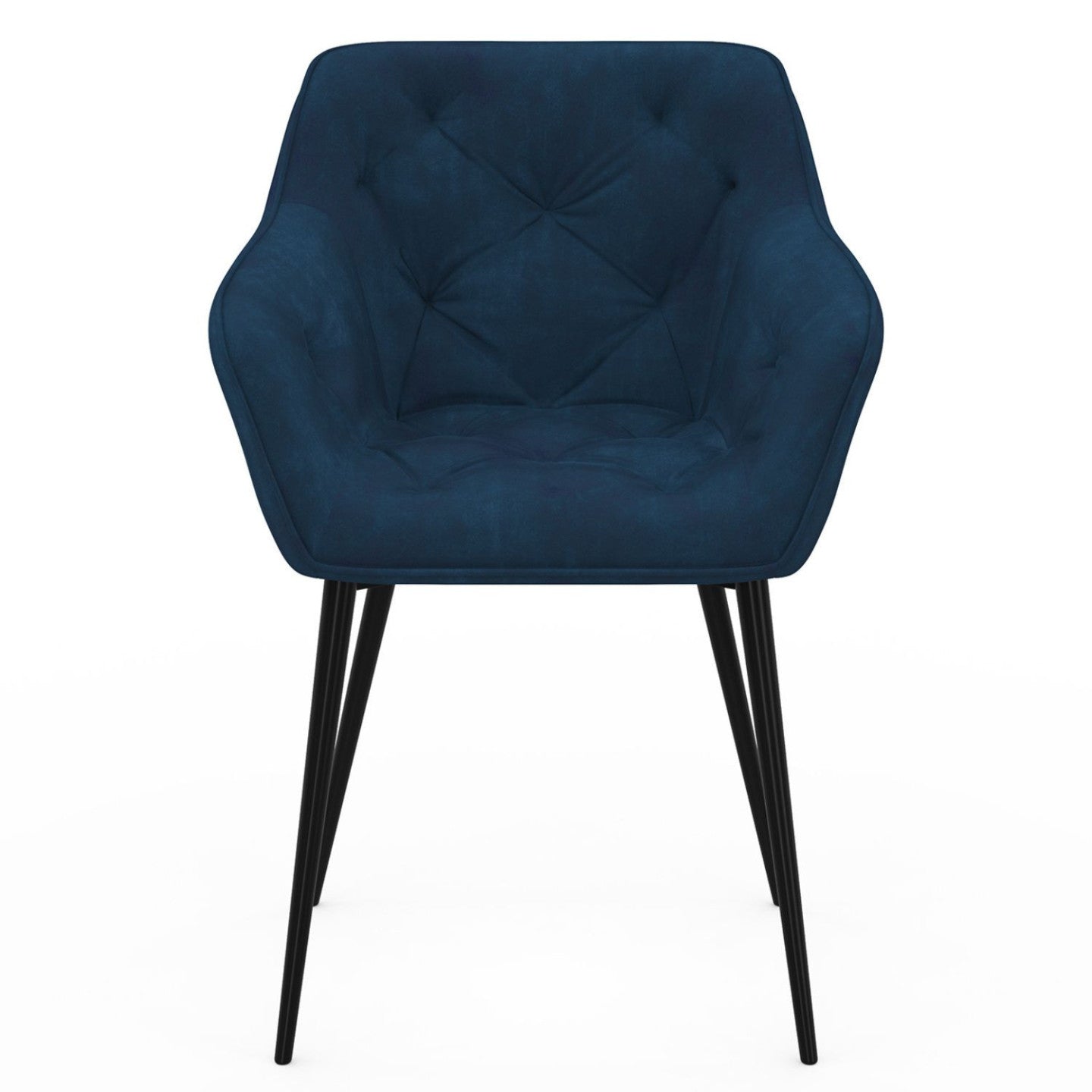 IDMarket - Lot de 6 chaises POLGA capitonnées gris foncé pour salle à manger