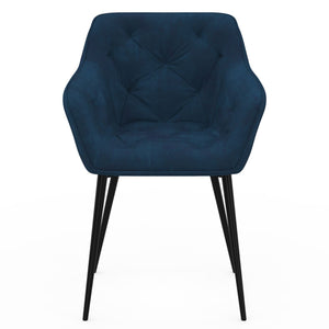 IDMarket - Lot de 6 chaises POLGA capitonnées gris foncé pour salle à manger