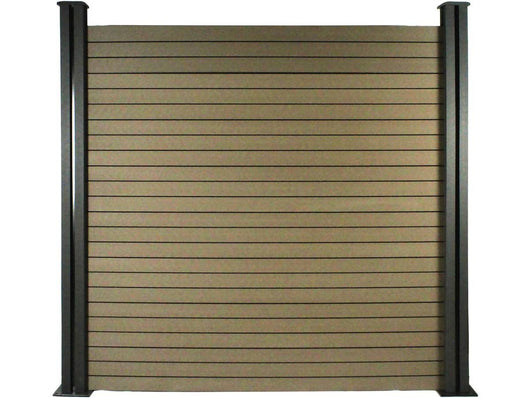 Set di 6 pannelli di recinzione in materiale composito - L160 cm x L25,8cm x 2cm di spessore - Terracotta