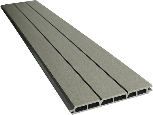 Set di 6 listelli per recinzione compositi + profilo di finitura composito - 1,60m - Grigio