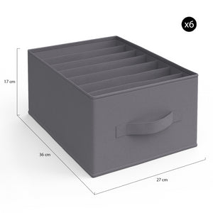 IDMarket - Lote de 14 cajas organizadoras de tocador gris antracita