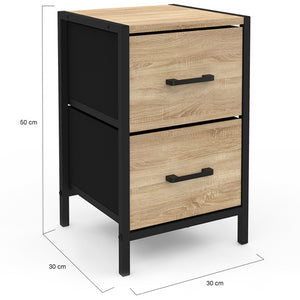 IDMarket - Lote de 2 mesillas de noche UTAH de 2 cajones