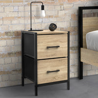 IDMarket - Lote de 2 mesillas de noche UTAH de 2 cajones