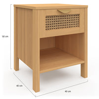 IDMarket - Lote de 2 mesillas EDHEN con 1 cajón + 1 nicho