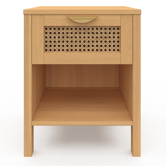 IDMarket - Lote de 2 mesillas EDHEN con 1 cajón + 1 nicho