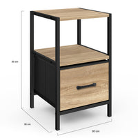 IDMarket - Lote de 2 mesillas UTAH, 1 cajón y 1 nicho