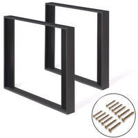 IDMarket - Lote de 2 patas de mesa cuadradas negras PHOENIX 75 cm