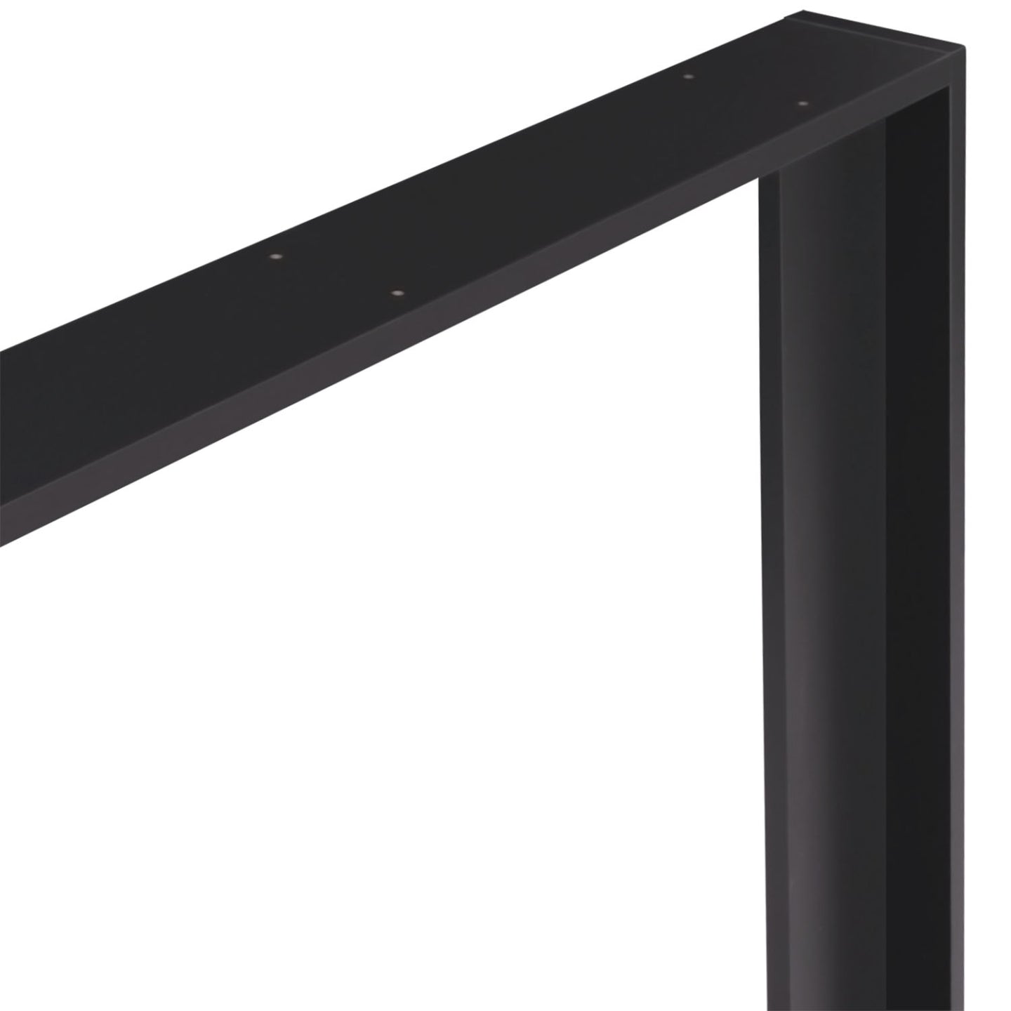 IDMarket - Lote de 2 patas de mesa cuadradas negras PHOENIX 75 cm