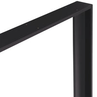 IDMarket - Lote de 2 patas de mesa cuadradas negras PHOENIX 75 cm