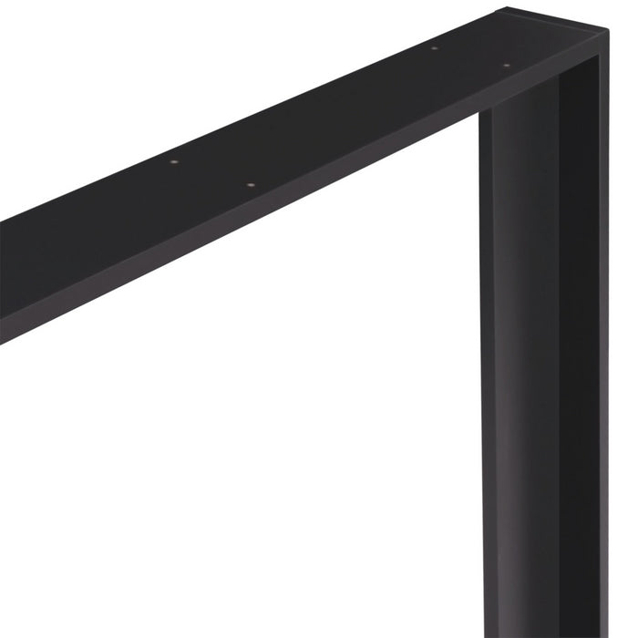 IDMarket - Lote de 2 patas de mesa cuadradas negras PHOENIX 75 cm