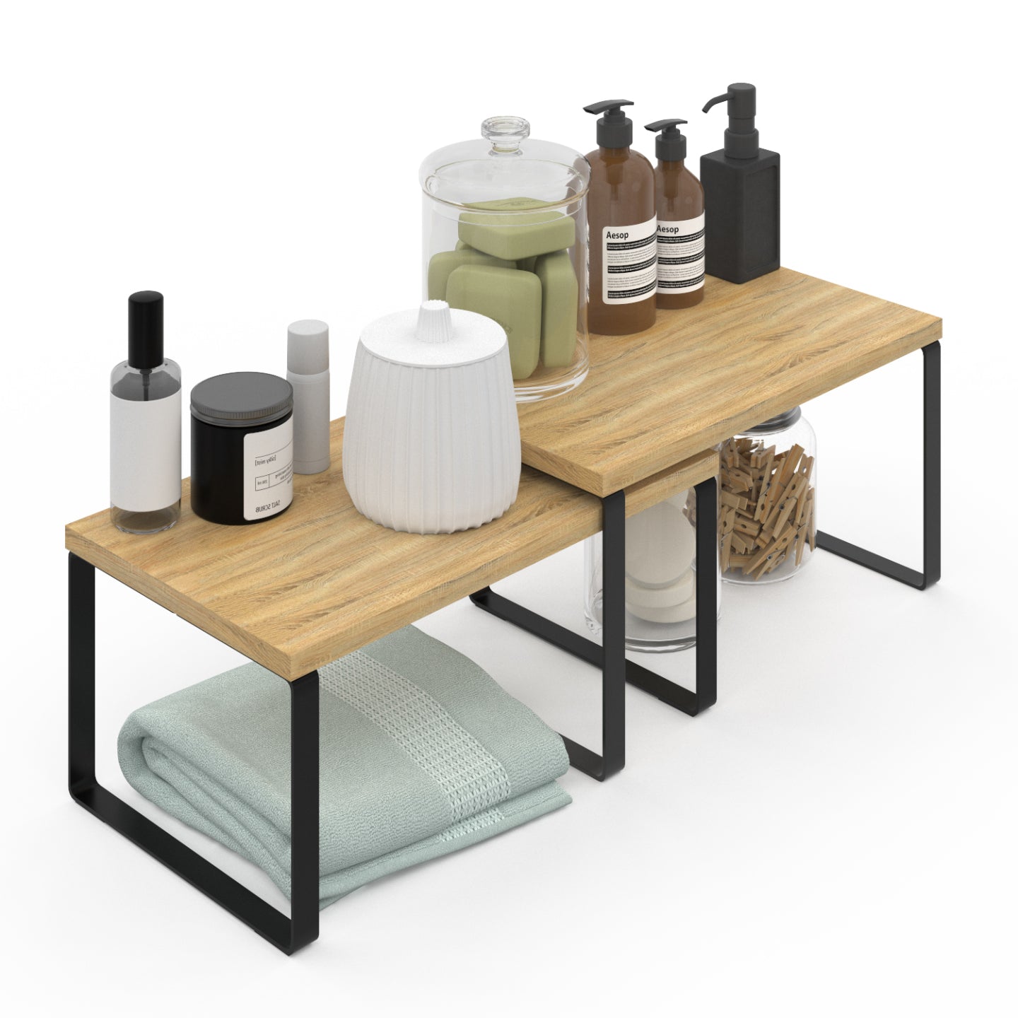 IDMarket - Lote de 4 estanterías DETROIT para armarios