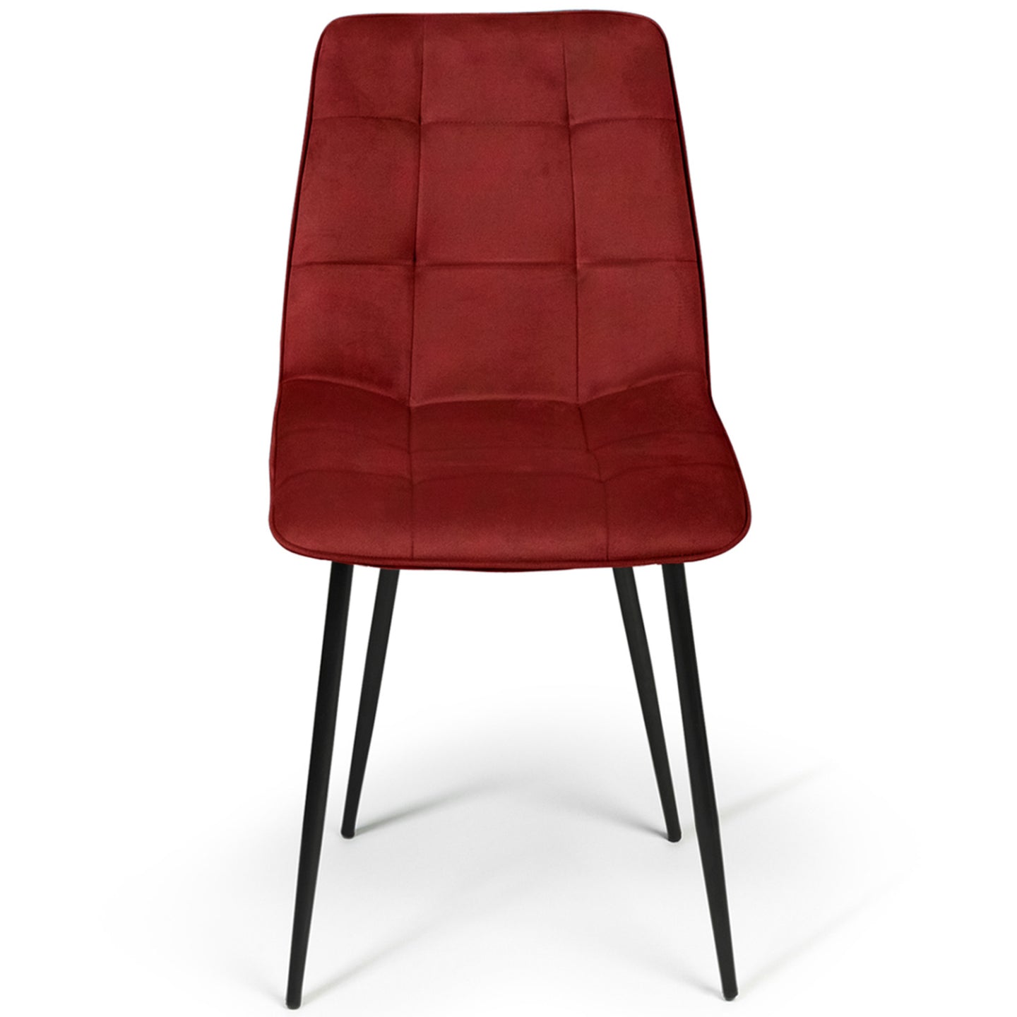 IDMarket - Lote de 4 sillas mixtas de terciopelo vintage MILA en burdeos, gris oscuro, gris claro y amarillo ocre