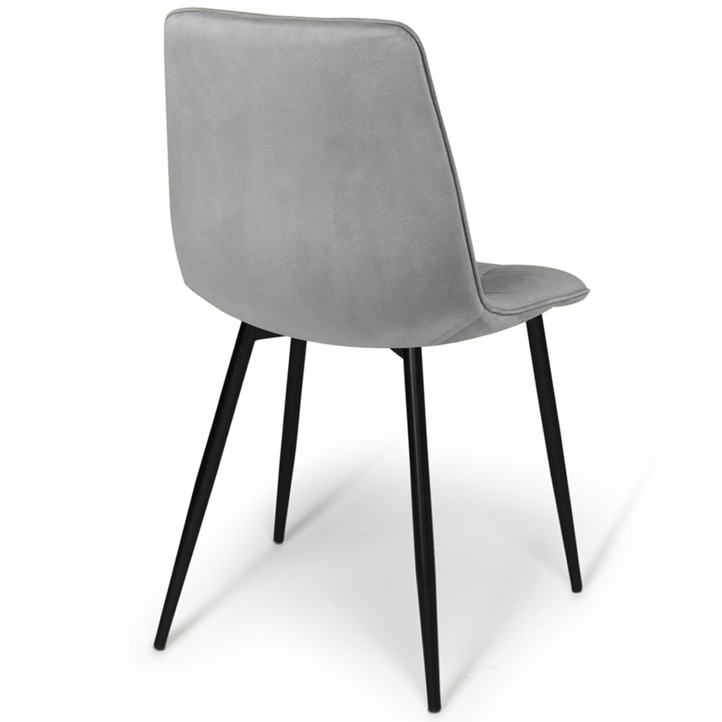 IDMarket - Lote de 4 sillas mixtas de terciopelo vintage MILA en burdeos, gris oscuro, gris claro y amarillo ocre