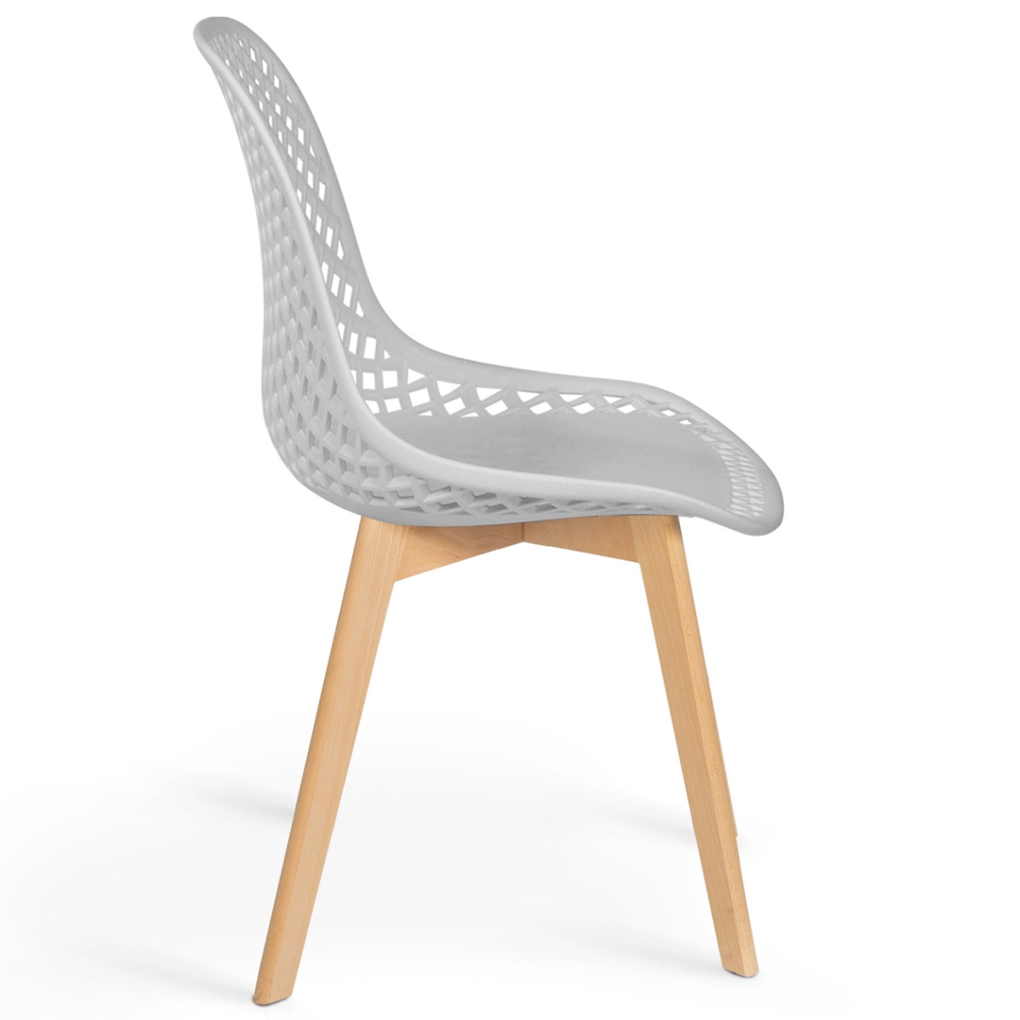 IDMarket - Lote de 4 sillas mixtas MANDY en negro, gris claro, blanco y amarillo