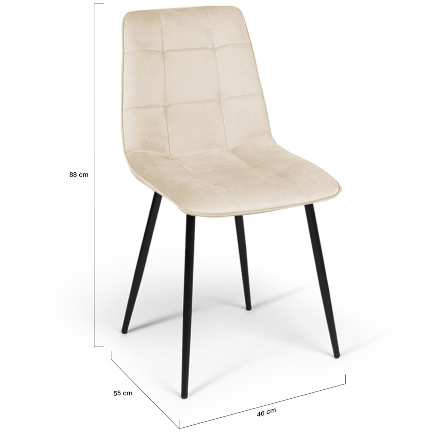 IDMarket - Lote de 6 sillas MILA en mezcla de terciopelo color terracota x2, gris oscuro x2 y beige x2