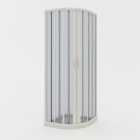 Box doccia a soffietto in PVC 70x90 cm H 185 mod. Loto con apertura centrale