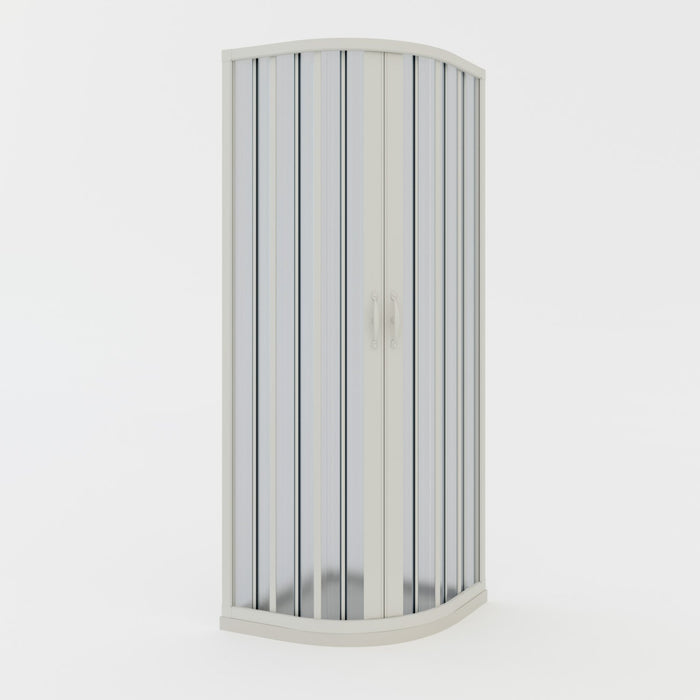 Box doccia a soffietto in PVC 80x80 cm H 185 mod. Loto con apertura centrale