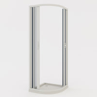 Box doccia a soffietto in PVC 80x80 cm H 185 mod. Loto con apertura centrale