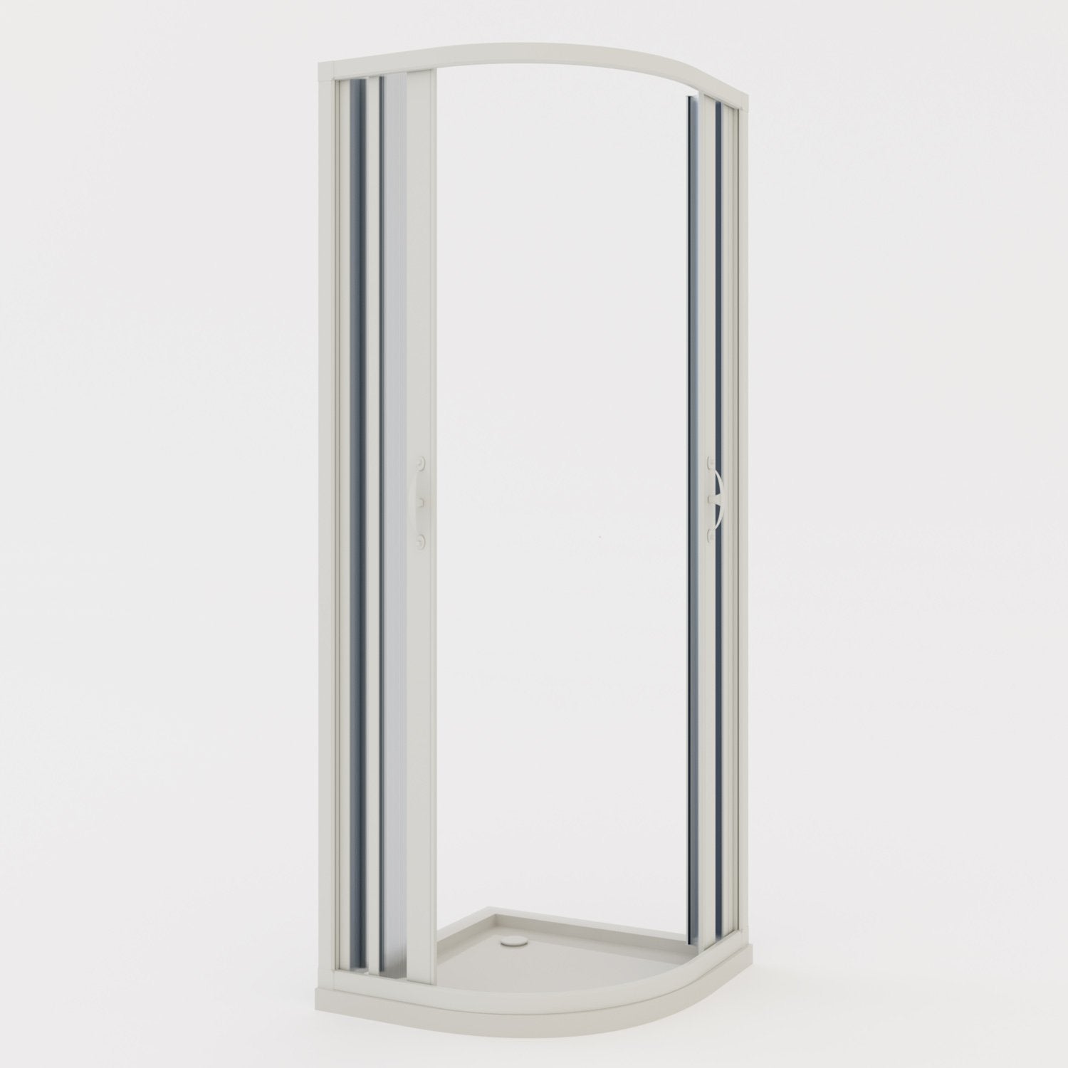 Box doccia a soffietto in PVC 75x75 cm H 185 mod. Loto con apertura centrale